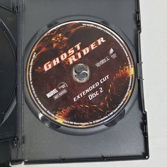 Ghost Rider DVD 2-Disc Extended Cut Nicolas Cage Eva Mendes Marvel Movie - Picture 3 of 4